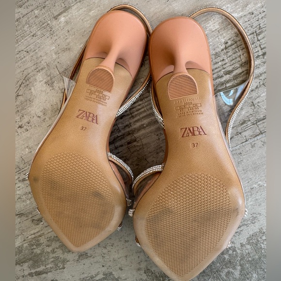ZARA - (NWOT) WOMEN’S RHINESTONE HEEL - SIZE 7 - Picture 10 of 12